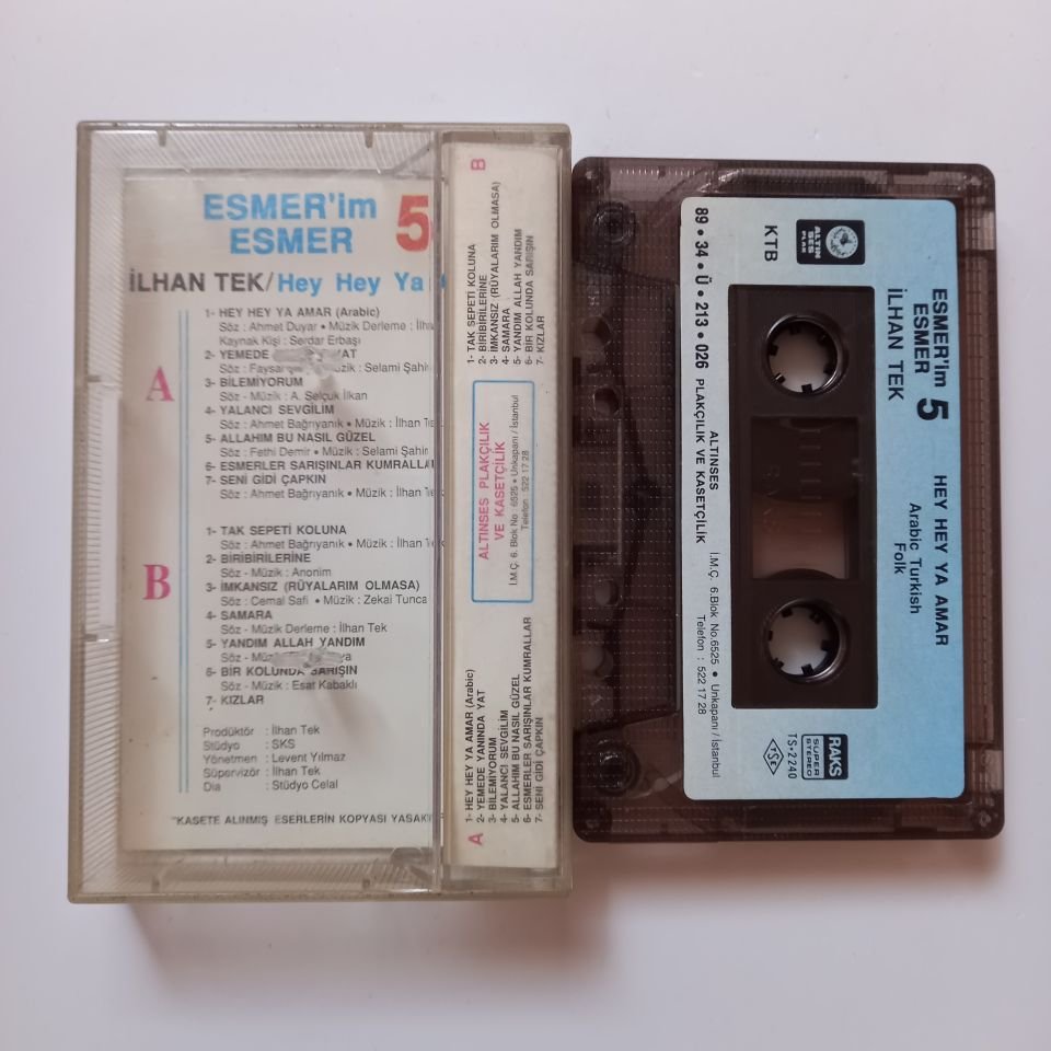 İLHAN TEK - ESMER'İM ESMER 5 / HAY YA AMAR (1989) - KASET 2.EL