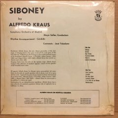 ALFREDO KRAUS SYMPHONY ORCHESTRA OF MADRID - SIBONEY 1960 DÖNEM BASKISI SIFIR PLAK