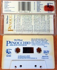 WALT DISNEY PINOCCHIO - SOUNDTRACK - KASET / CASSETTE MADE IN USA 2.EL