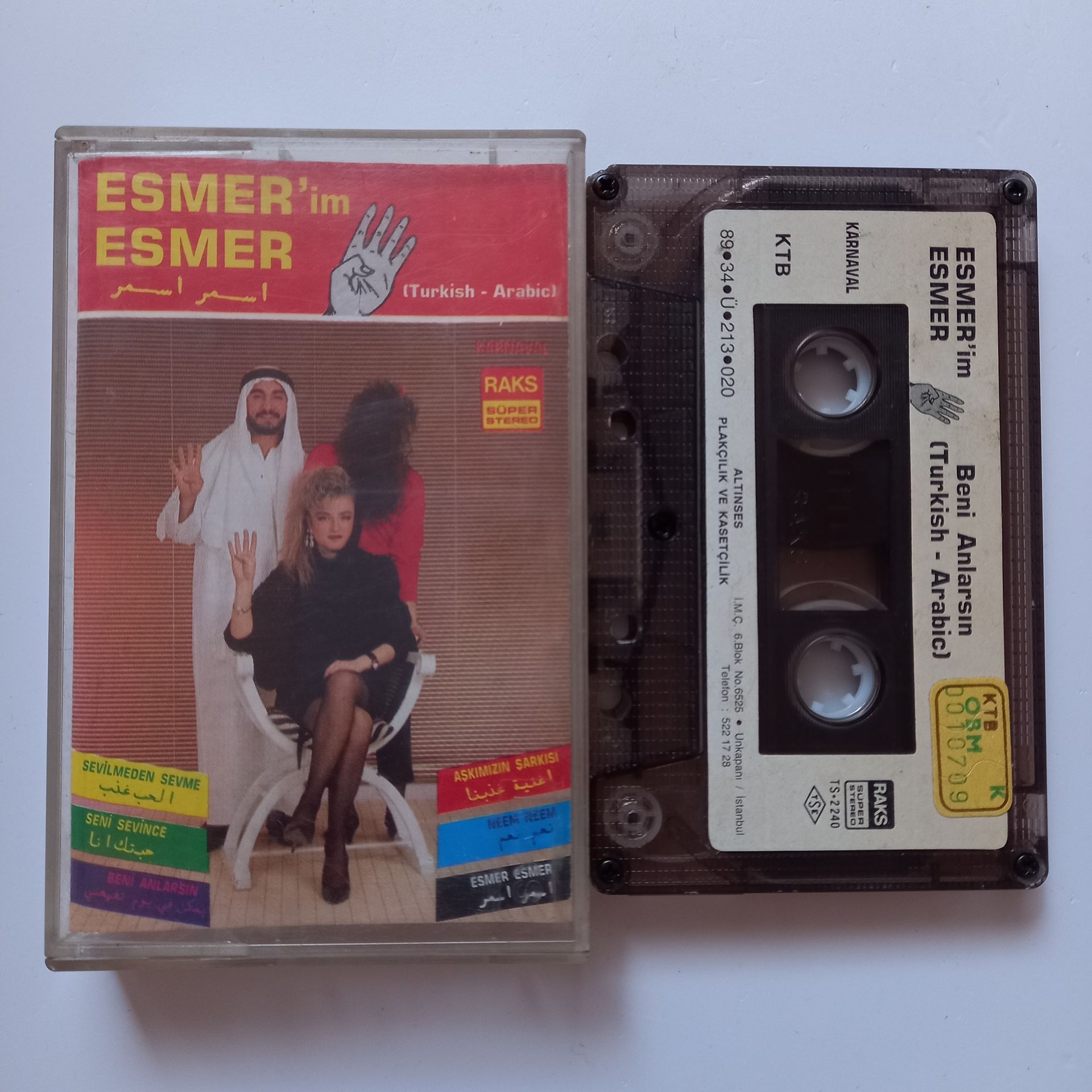 İLHAN TEK - ESMER'İM ESMER / BENİ ANLARSIN [TURKISH-ARABIC] (1989) - KASET 2.EL