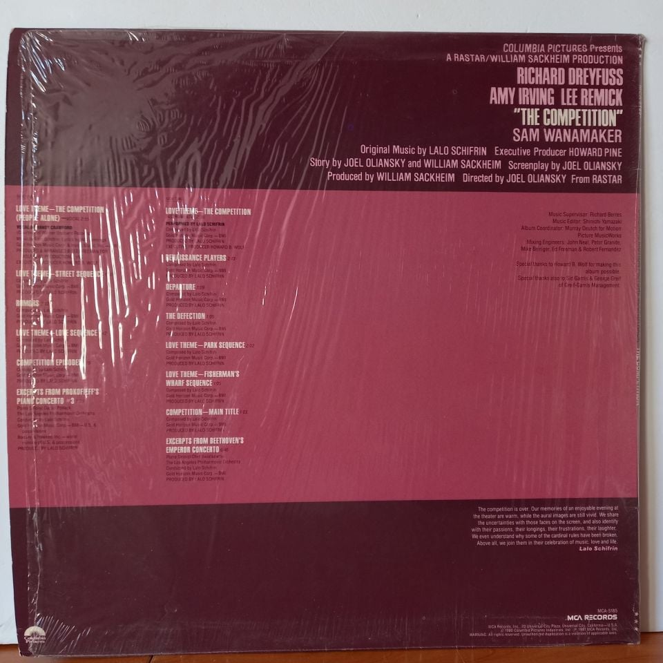 LALO SCHIFRIN – THE COMPETITION / SOUNDTRACK (1981) - LP  2.EL PLAK