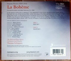 PUCCINI - LA BOHEME / LICIA ALBANESE, CARLO BERGONZI / THE METROPOLITAN OPERA ORCHESTRA AND CHORUS, THOMAS SCHIPPERS (2011) 2CD 2.EL
