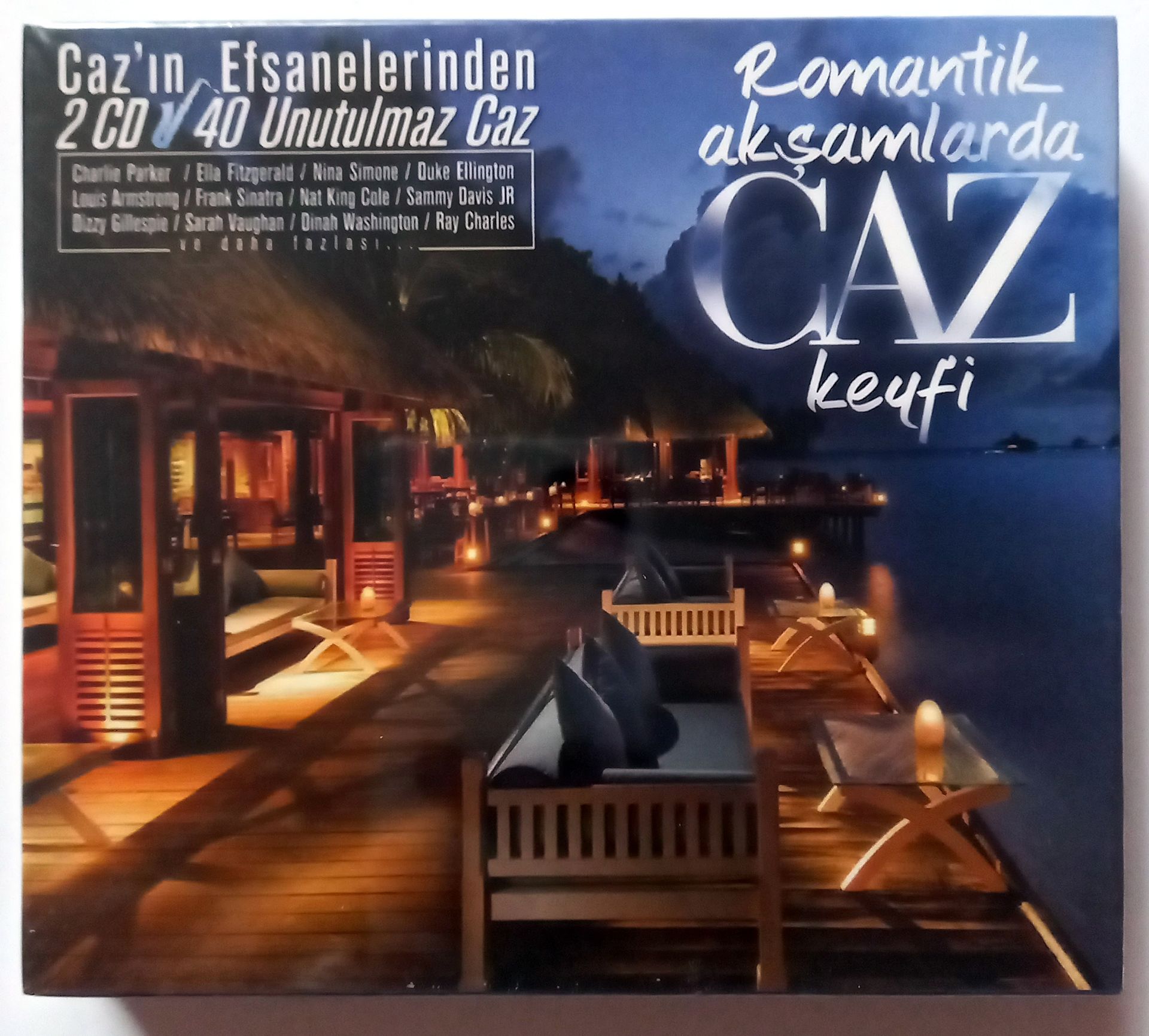 ROMANTİK AKŞAMLARDA CAZ KEYFİ / CHARLIE PARKER, ELLA FITZGERALD, NINA SIMONE, DUKE ELLINGTON, LOUIS ARMSTRONG, FRANK SINATRA, RAY CHARLES - 2CD SIFIR
