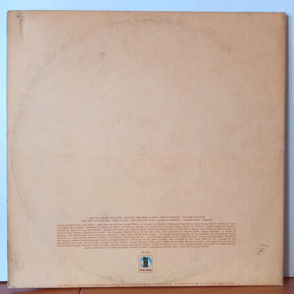 JONI MITCHELL – COURT AND SPARK (1974) - LP  2.EL PLAK