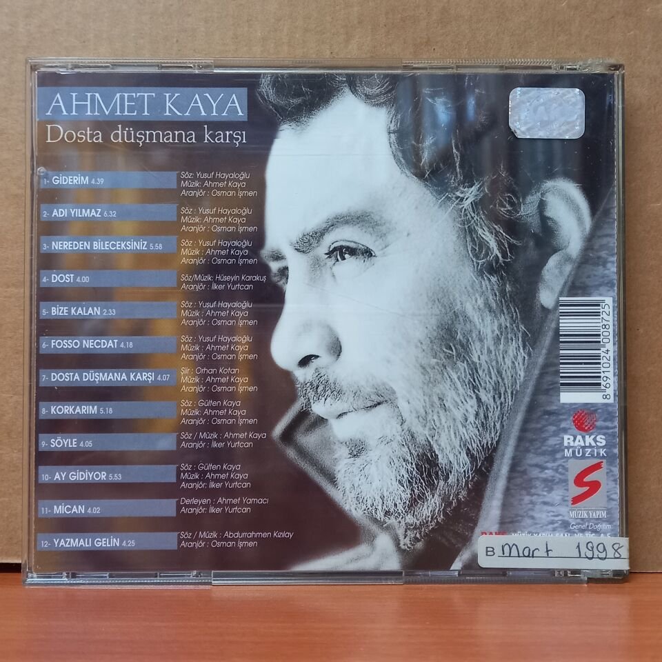 AHMET KAYA - DOSTA DÜŞMANA KARŞI (1998) - CD 2.EL