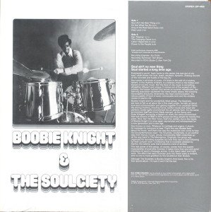 BOOBIE KNIGHT & THE SOULCIETY – SOUL AIN'T NO NEW THING (1972) - LP REISSUE SIFIR PLAK
