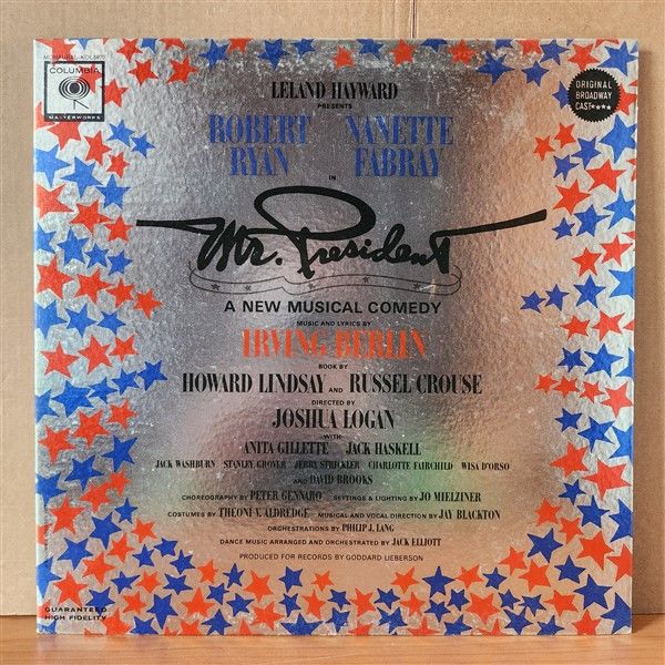 MR. PRESIDENT / ORIGINAL BROADWAY CAST / ROBERT RYAN, NANETTE FABRAY, IRVING BERLIN (1962) - LP 2.EL PLAK