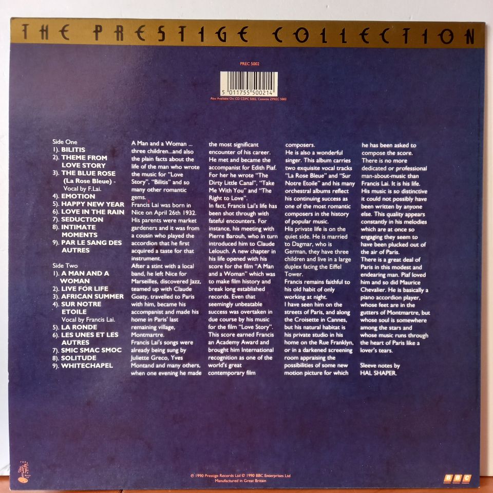 FRANCIS LAI – GREAT FILM THEMES (1990) - LP  2.EL PLAK