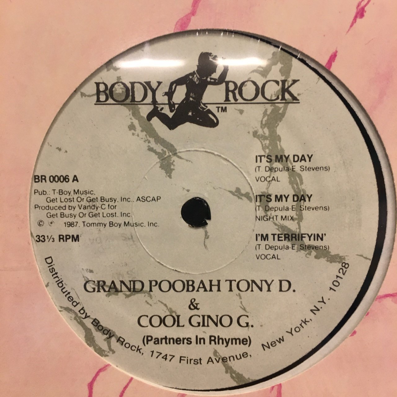 GRAND POOBAH TONY D. & COOL GINO G. - IT'S MY DAY (1987) 12'' MAXISINGLE