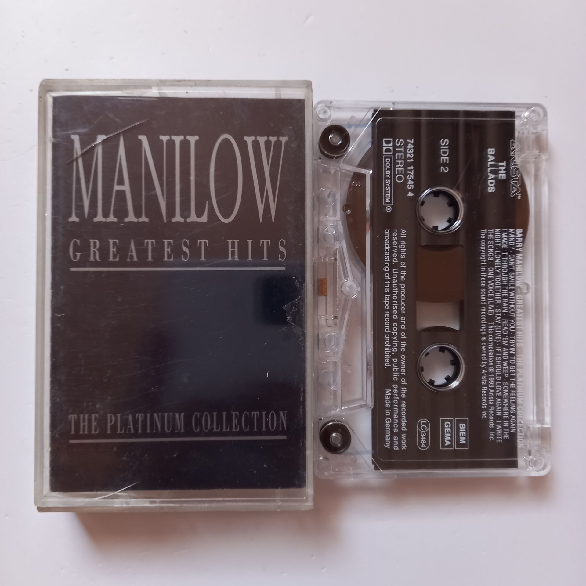 BARRY MANILOW - GREATEST HITS / THE PLATINUM COLLECTION (1993) - KASET 2.EL