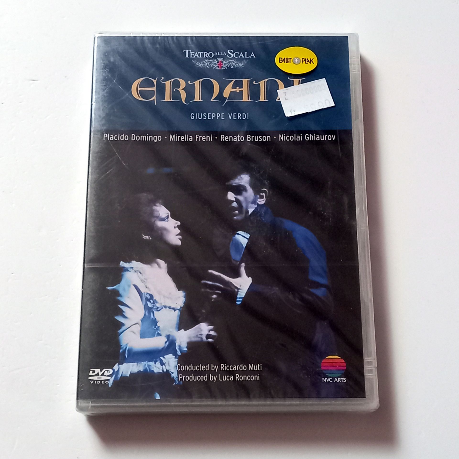 GIUSEPPE VERDI - ERNANI - PLACIDO DOMINGO, MIRELLA FRENI - KOND.: RICCARDO MUTI - DVD AMBALAJINDA SIFIR