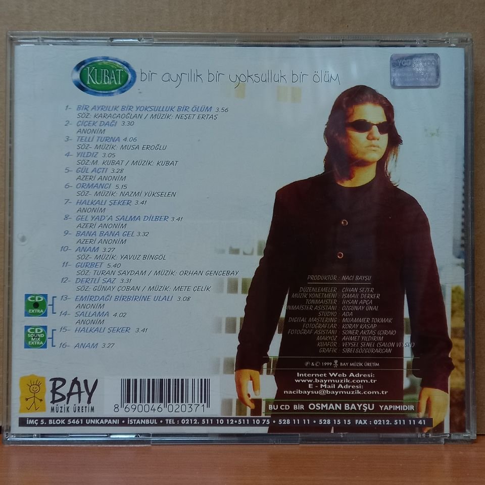 KUBAT - BİR AYRILIK BİR YOKSULLUK BİR ÖLÜM (1999) - CD 2.EL