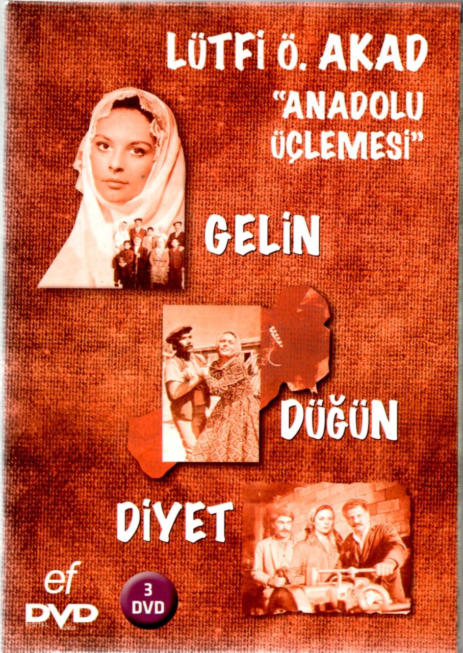 LÜTFİ Ö. AKAD ''ANADOLU ÜÇLEMESİ'' GELİN - DÜĞÜN - DİYET - 3DVD 2.EL