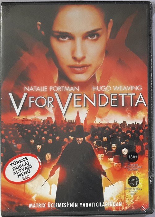 V FOR VENDETTA - NATALIE PORTMAN - HUGO WEAVING - DVD SIFIR