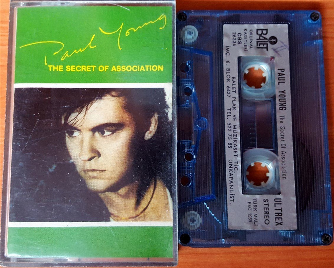 PAUL YOUNG - THE SECRET OF ASSOCIATION (1985) BALET CASSETTE MADE IN TURKEY ''USED'' PAPER LABEL