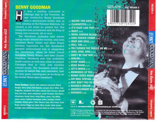 BENNY GOODMAN – KEN BURNS JAZZ (2000) - CD AMBALAJINDA SIFIR