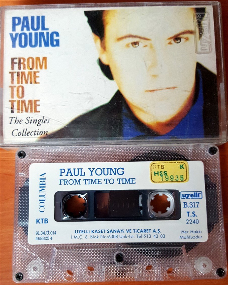 PAUL YOUNG - FROM TIME TO TIME / THE SINGLES COLLECTION (1991) UZELLI CASSETTE MADE IN TURKEY ''USED'' PAPER LABEL