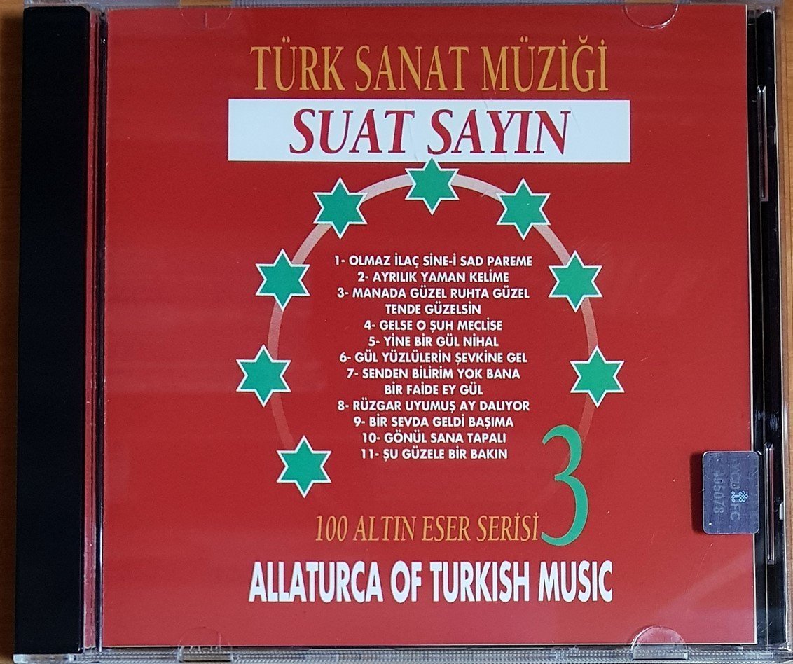 SUAT SAYIN - TÜRK SANAT MÜZİĞİ 3 / 100 ALTIN ESER SERİSİ (1993) MÜZİK MARKET CD 2.EL