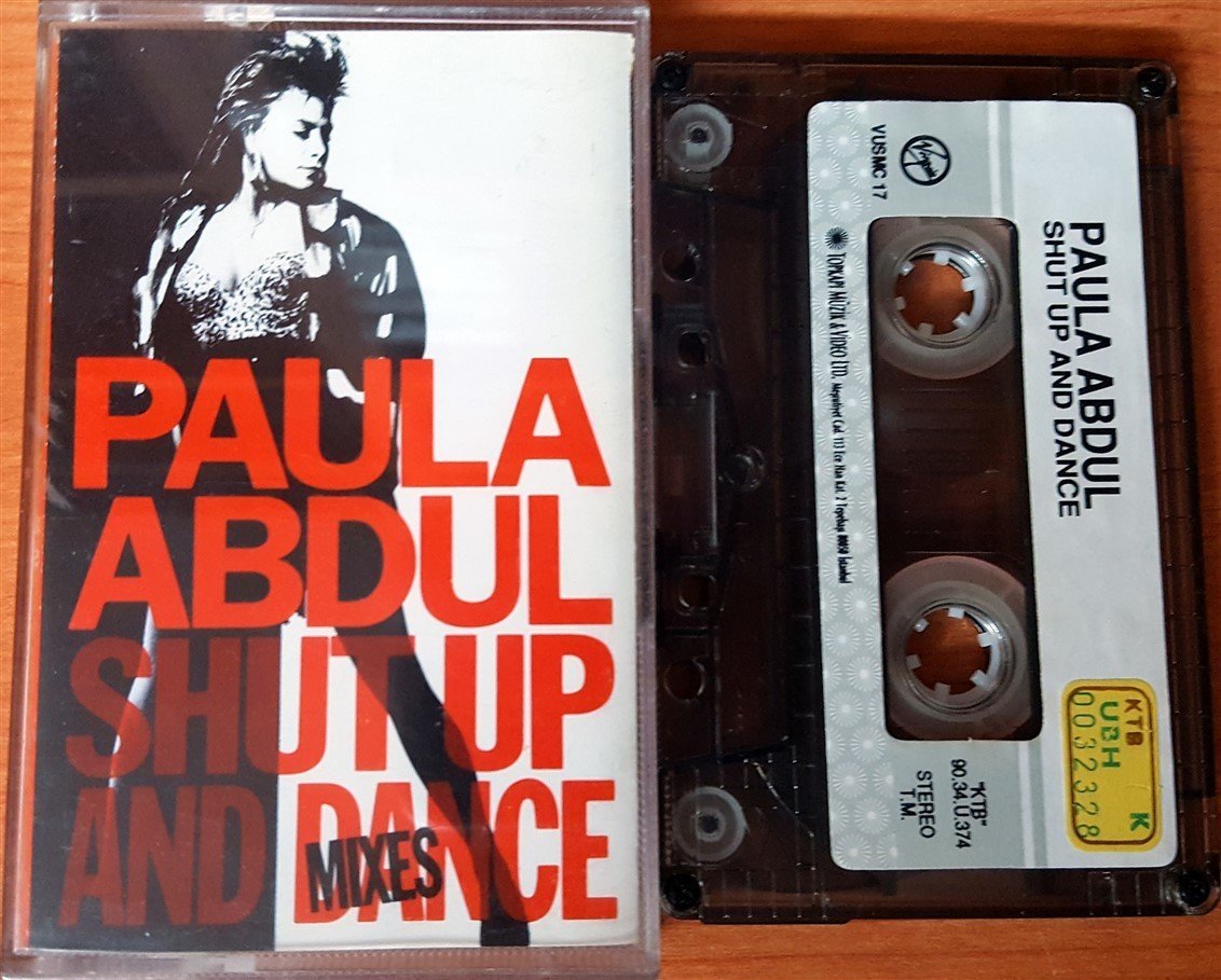 PAULA ABDUL - SHUT UP AND DANCE / THE DANCE MIXES (1990) TOPKAPI CASSETTE MADE IN TURKEY ''USED'' PAPER LABEL