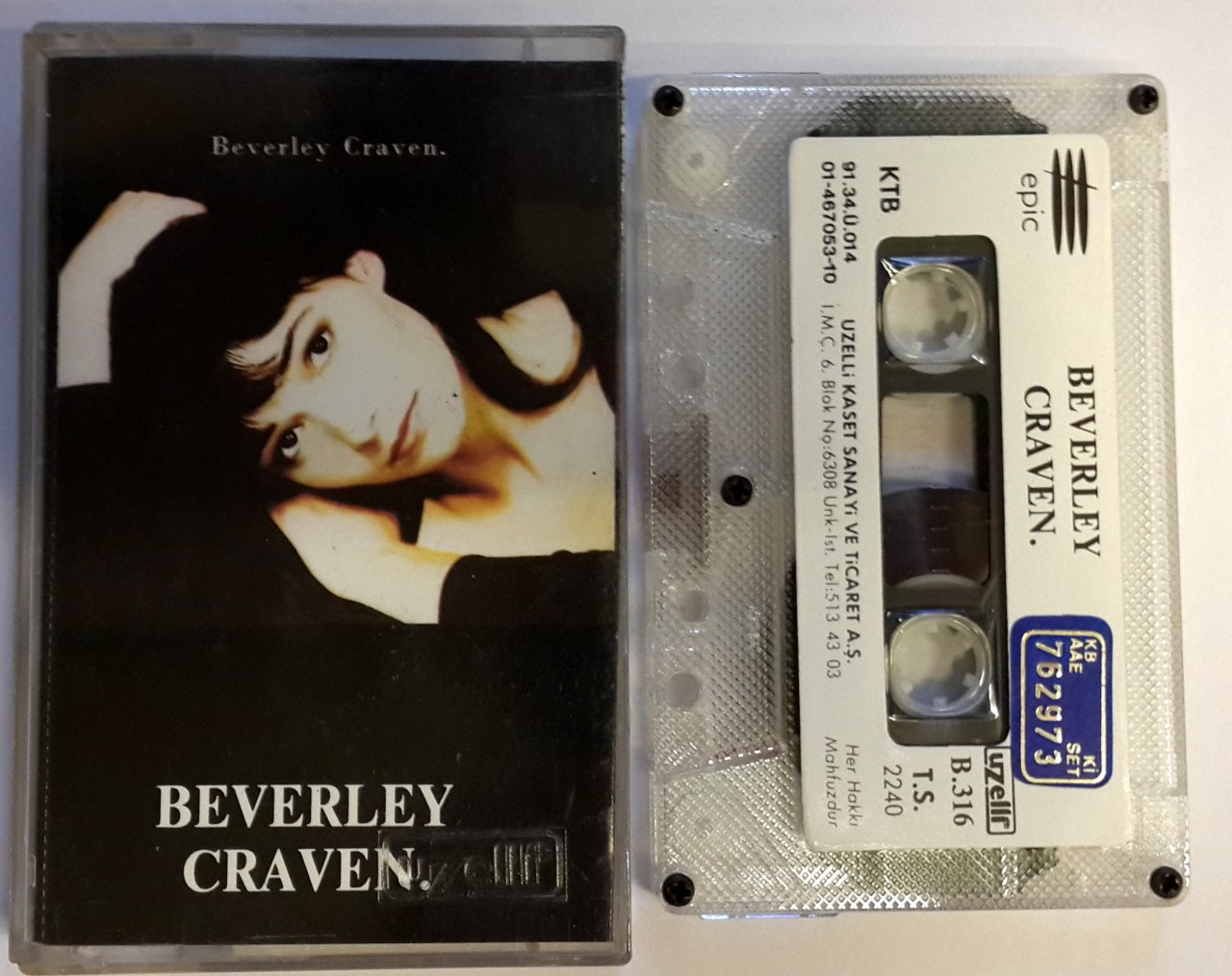 BEVERLEY CRAVEN 1991 s/t CASSETTE MADE IN TURKEY ''USED''
