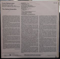 REIZENSTEIN: PIANO QUINTET IN D, THE MELOS ENSEBMLE (1975) - PLAK 2.EL