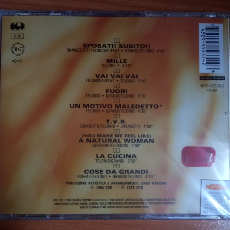 IRENE GRANDI – IRENE GRANDI (1994) - CD SIFIR