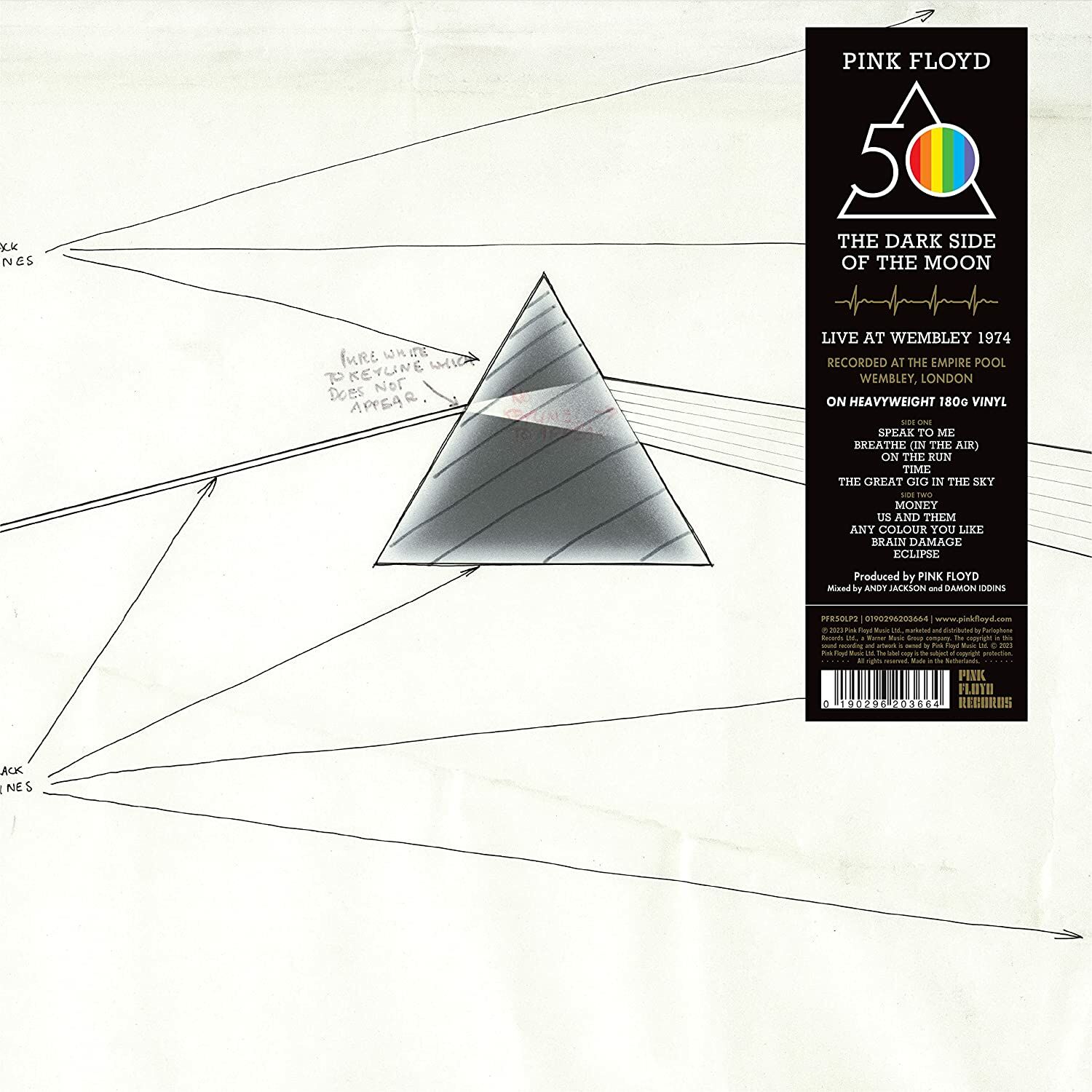 PINK FLOYD - DARK SIDE OF THE MOON / LIVE AT WEMBLEY 1974 (2023) - LP 180GR SIFIR PLAK