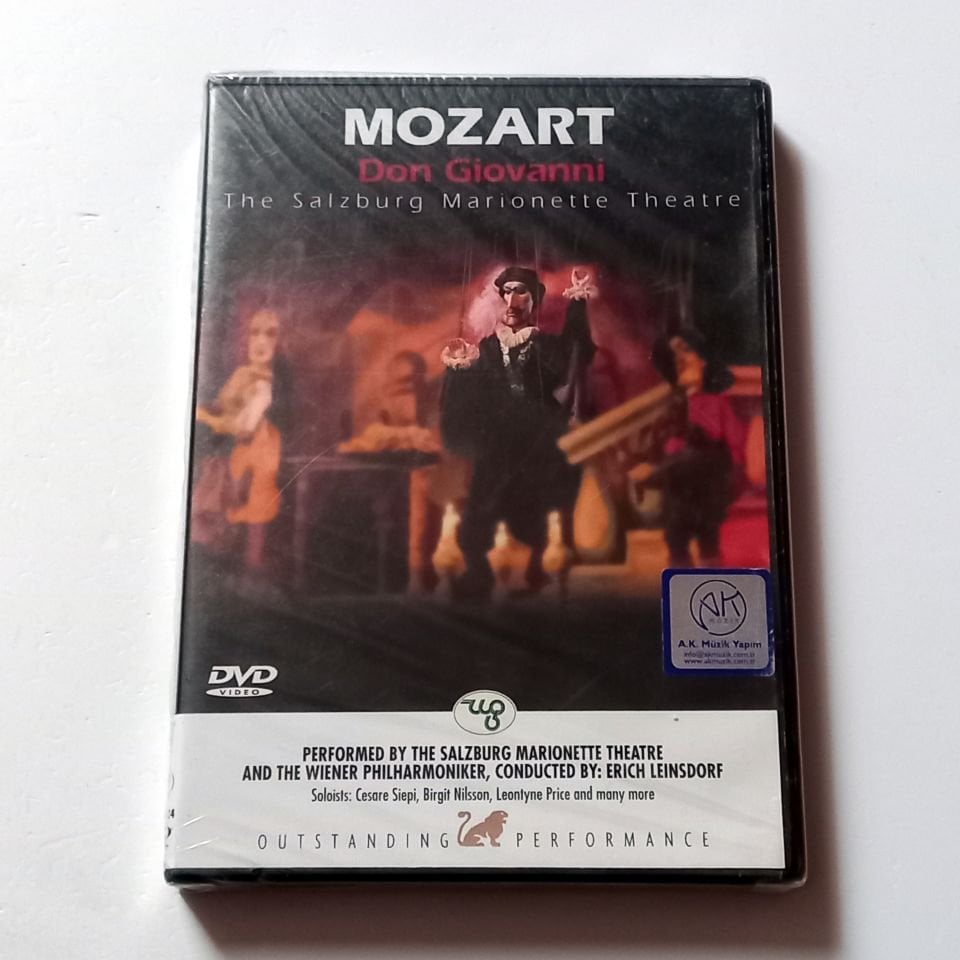 MOZART - DON GIOVANNI - PERFORMED BY THE SALZBURG MARIONETTE THEATRE, THE WIENER PHILHARMONIKER, KOND.: ERICH LIENSDORF  - DVD AMBALAJINDA SIFIR