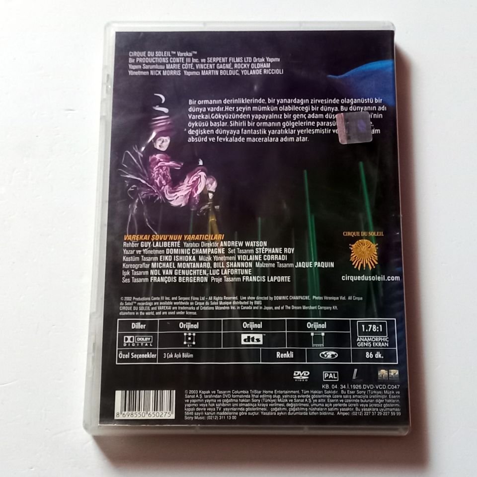CIRQUE DU SOLEIL - VAREKAI - DVD 2.EL