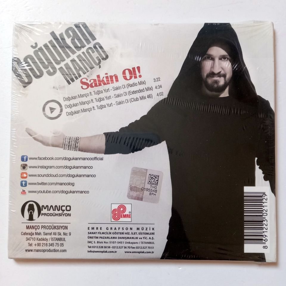 DOĞUKAN MANÇO FEAT. TUĞBA YURT – SAKİN OL! (2014) - CD SINGLE SIFIR
