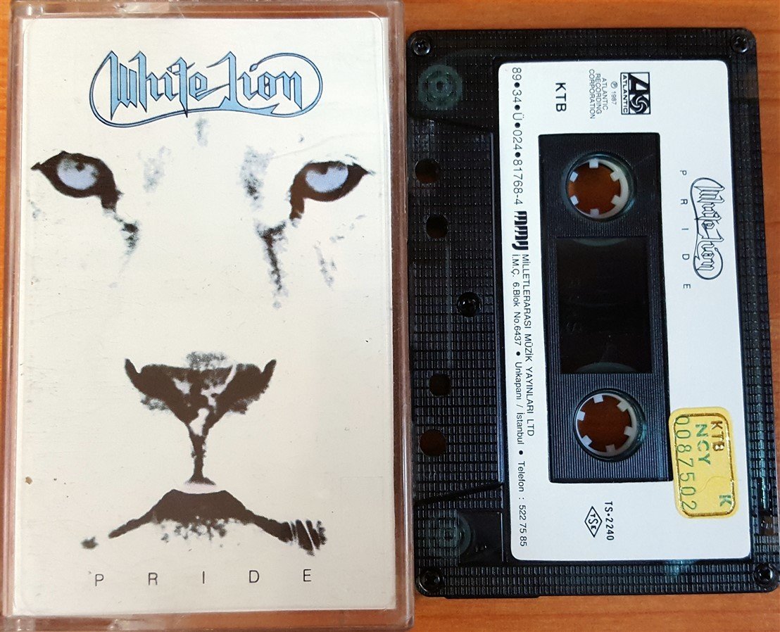WHITE LION - PRIDE (1989) MMY CASSETTE MADE IN TURKEY ''USED'' PAPER LABEL