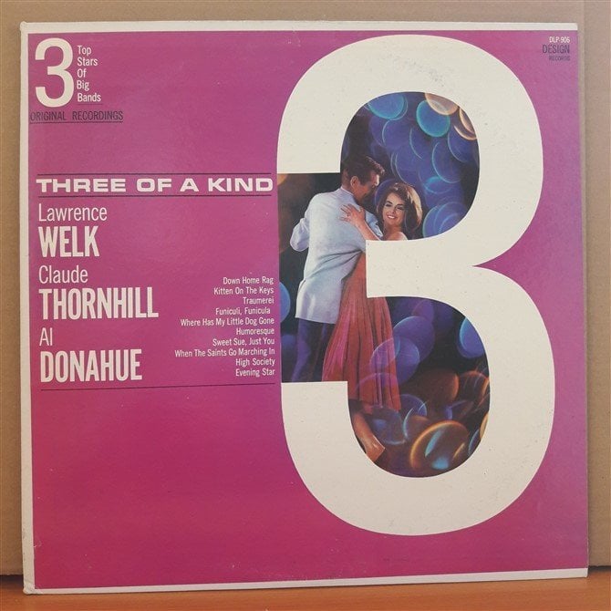 3 TOP STARS OF BIG BANDS: LAWRENCE WELK, CLAUDE THORNHILL, AL DONAHUE - LP 2.EL PLAK