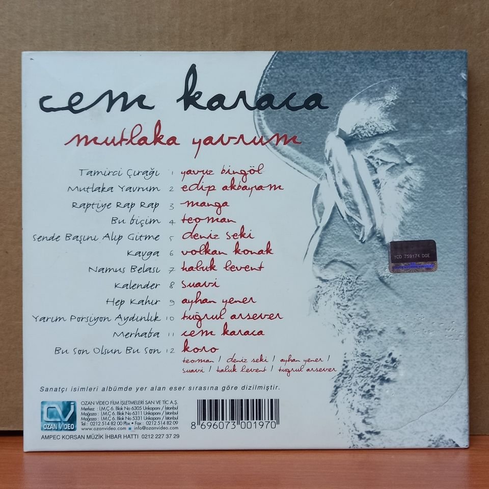 CEM KARACA - MUTLAKA YAVRUM / YAVUZ BİNGÖL, EDİP AKBAYRAM, MANGA, TEOMAN, HALUK LEVENT, DENİZ SEKİ (2005) - CD 2.EL