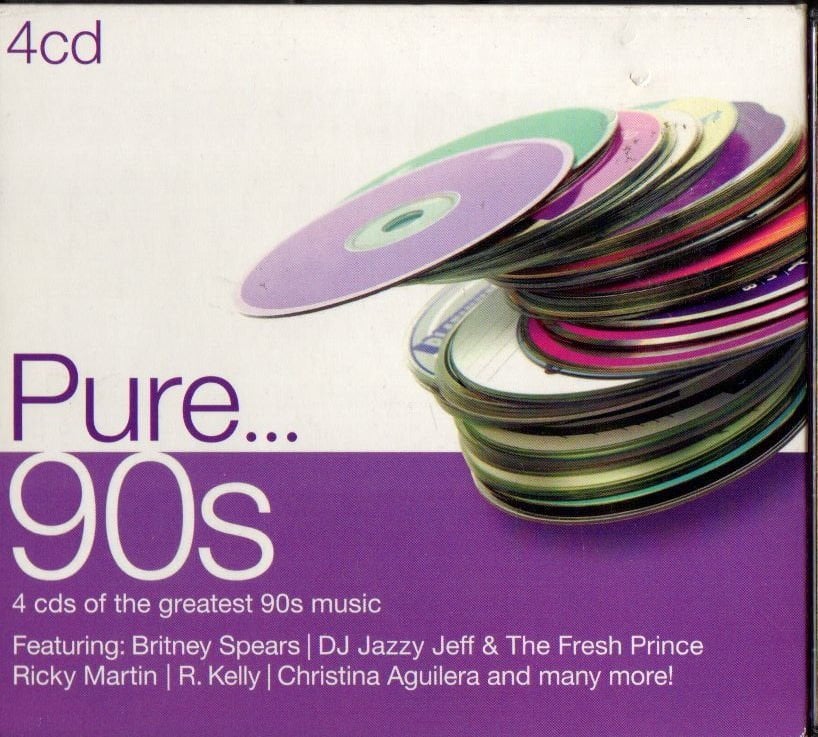 PURE 90s - V/A BRITNEY SPEARS CHRISTINA AGUILERA JEFF BUCKLEY GIPSY KINGS GEORGE MICHAEL etc (2012) - 4CD COMPILATION DIGIPACK 2.EL