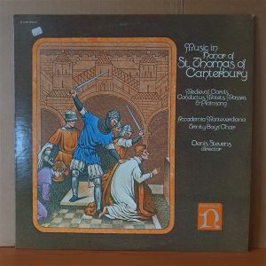 MUSIC IN HONOR OF ST. THOMAS OF CANTERBURY / MEDIEVAL CAROLS, CONDUCTUS, MOTETS, MASSES & PLAINSONG / ACCADEMIA MONTEVERDIANA TRINITY BOYS' CHOIR, DENIS STEVENS (1974) - LP 2.EL PLAK
