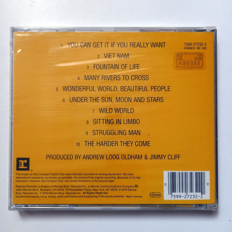 JIMMY CLIFF – IN CONCERT - THE BEST OF (1998) - CD SIFIR