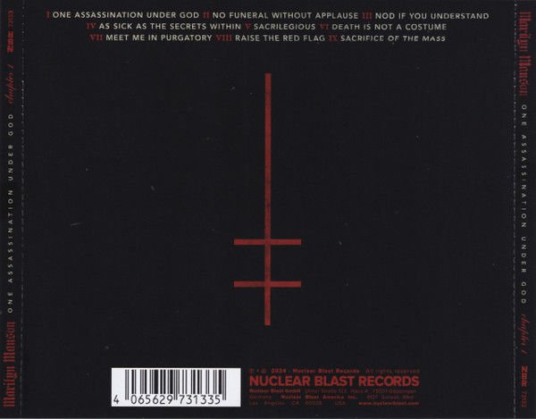 MARILYN MANSON – ONE ASSASSINATION UNDER GOD / CHAPTER 1 (2024) - CD JEWEL CASE AMBALAJINDA SIFIR