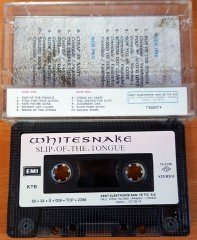 WHITESNAKE - SLIP OF THE TONGUE (1989) KENT CASSETTE MADE IN TURKEY ''USED'' PAPER LABEL