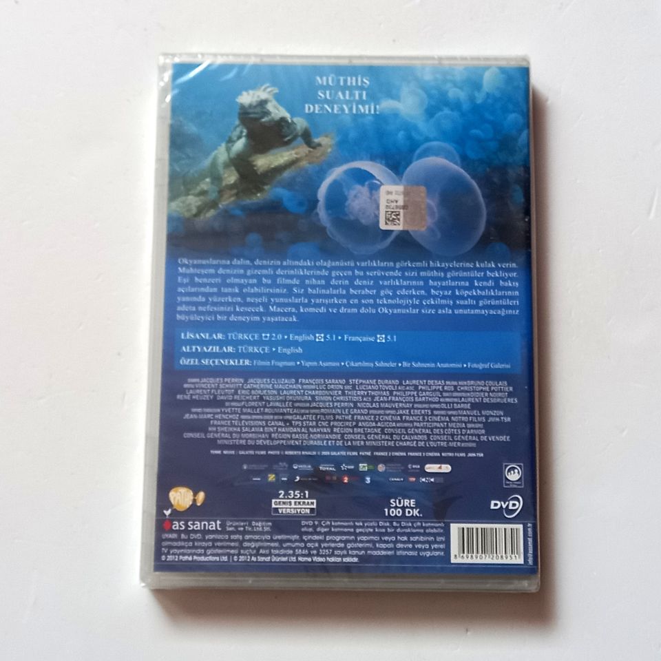 OKYANUSLAR / OCEANS - BELGESEL, DRAMA - YÖN.: JACQUES PERRIN, JACQUES CLUZAUD - DVD AMBALAJINDA SIFIR