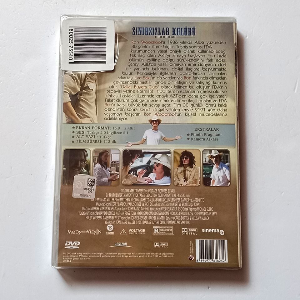 SINIRSIZLAR KULÜBÜ / DALLAS BUYERS CLUB - MATTHEW MCCONAUGHEY, JENNIFER GARNER, JARED LETO - YÖN.: JEAN-MARC VALLEE - DVD AMBALAJINDA SIFIR