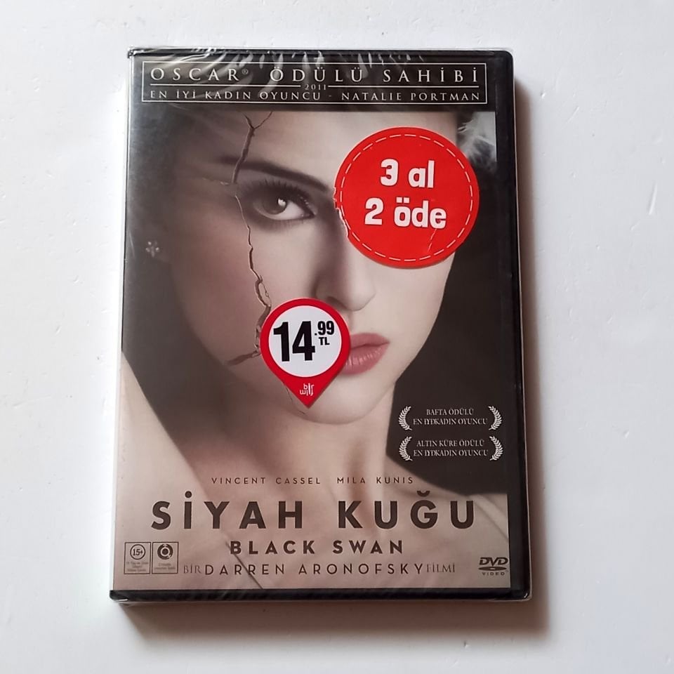 SİYAH KUĞU / BLACK SWAN -NATALIE PORTMAN, VINCENT CASSEL, MILA KUNIS - YÖN.: DARREN ARONOFSKY - DVD AMBALAJINDA SIFIR