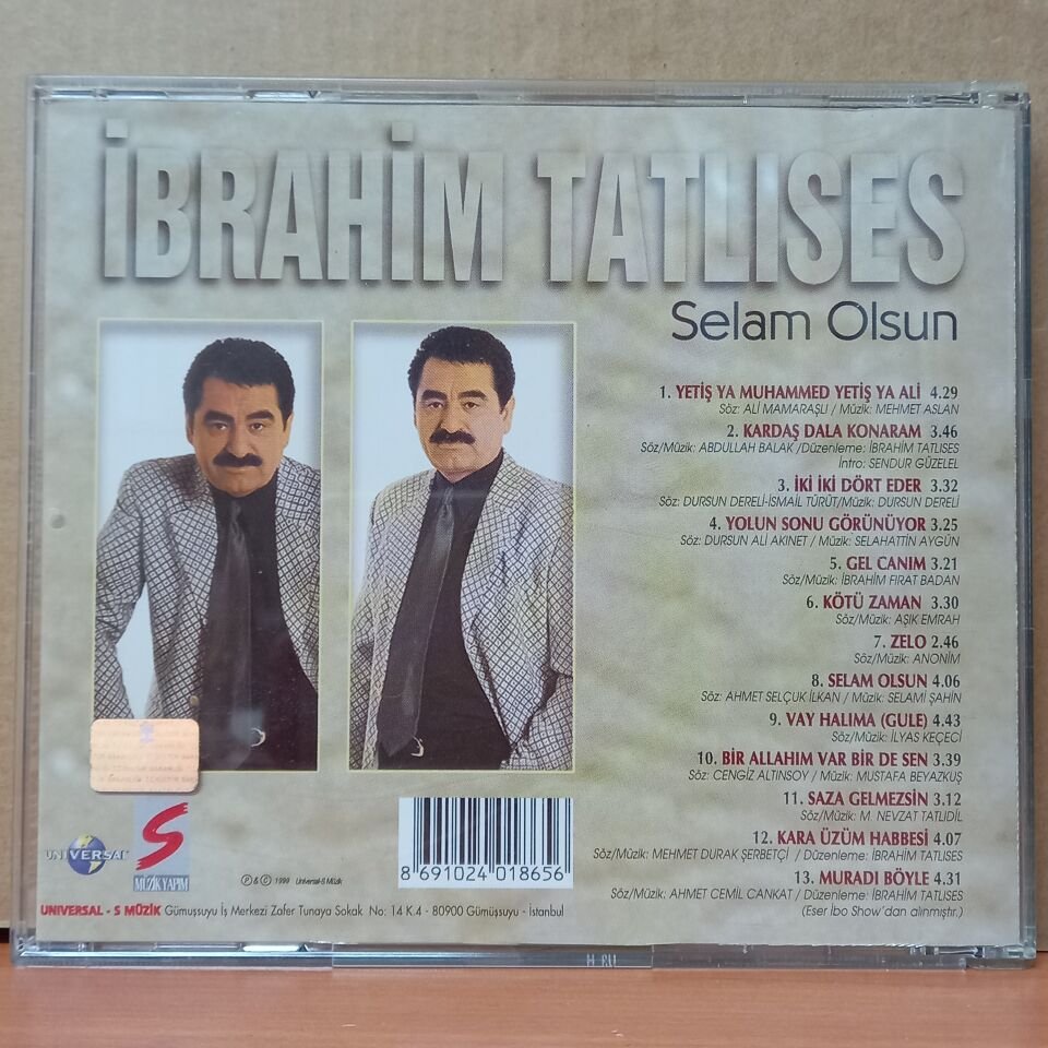 İBRAHİM TATLISES - SELAM OLSUN (1999) - CD 2.EL