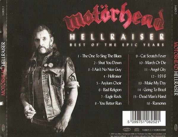 MOTÖRHEAD – HELLRAISER / BEST OF THE EPIC YEARS (2003) - CD JEWEL CASE AMBALAJINDA SIFIR