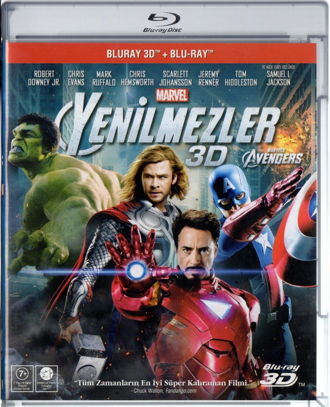 MARVEL'S THE AVENGERS - YENİLMEZLER - JOSS WHEDON - 2 DİSK 2D+3D BLU-RAY 2.EL