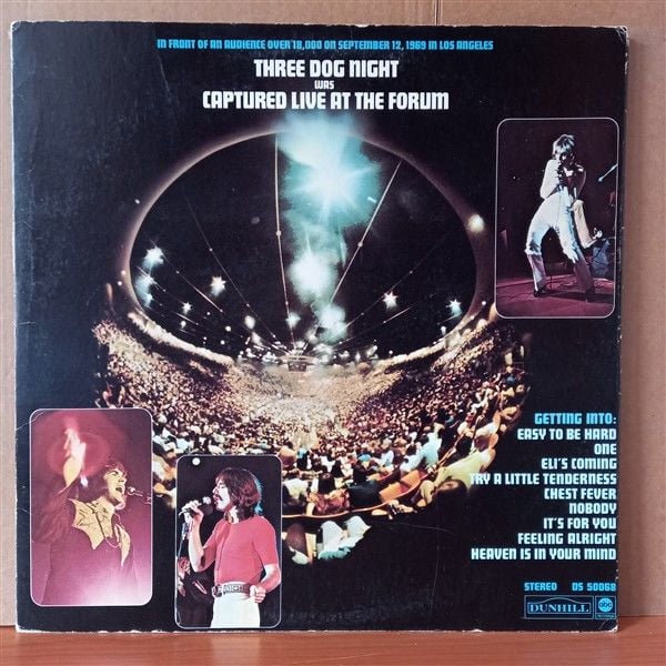 THREE DOG NIGHT – CAPTURED LIVE AT THE FORUM (1969) - LP 2.EL PLAK