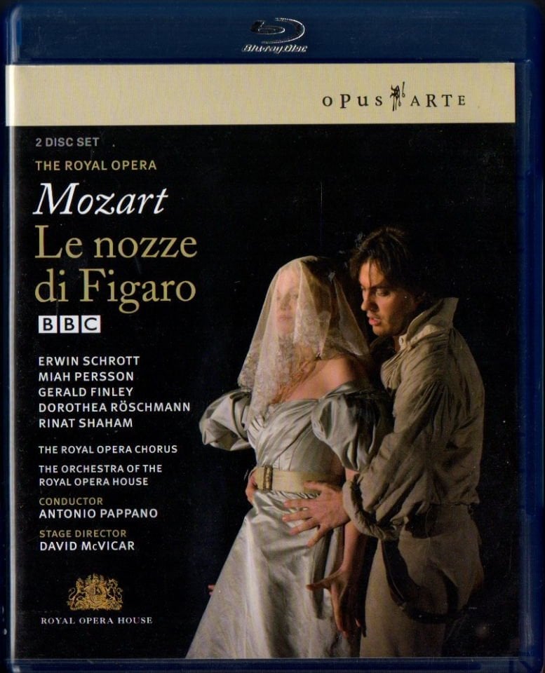 MOZART - ERWIN SCHROTT, MIAH PERSSON, GERALD FINLEY, DOROTHEA RÖSCHMANN, RINAT SHAHAM, THE ROYAL OPERA CHORUS, THE ORCHESTRA OF THE ROYAL OPERA HOUSE, ANTONIO PAPPANO, DAVID MCVICAR – LE NOZZE DI FIGARO (2006) - 2 DISC BLU-RAY 2.EL