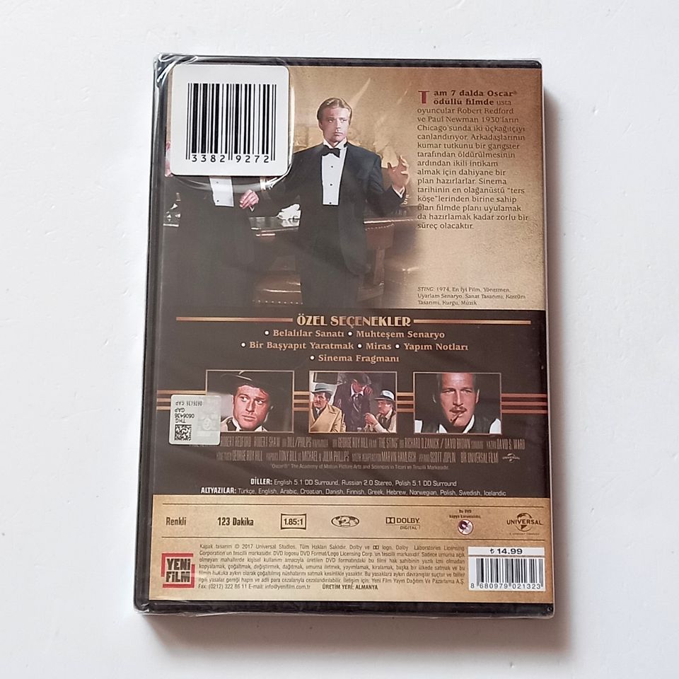 ÜÇKAĞITÇILAR / THE STING - PAUL NEWMAN, ROBERT REDFORD - YÖN.: GEORGE ROY HILL - DVD AMBALAJINDA SIFIR