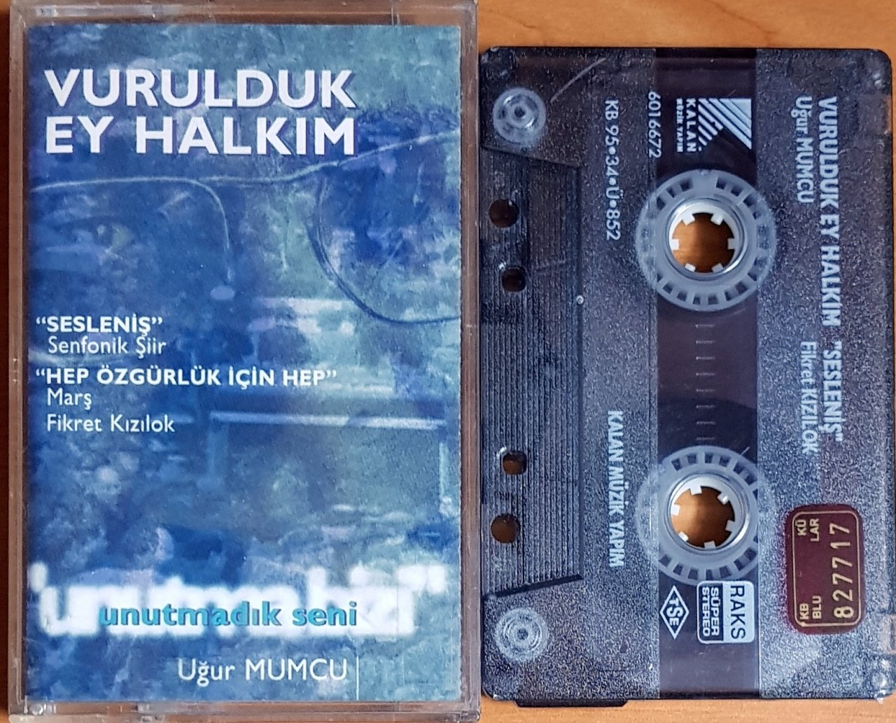 VURULDUK EY HALKIM / UĞUR MUMCU / SESLENİŞ: FİKRET KIZILOK (1995) KALAN MÜZİK KASET 2.EL