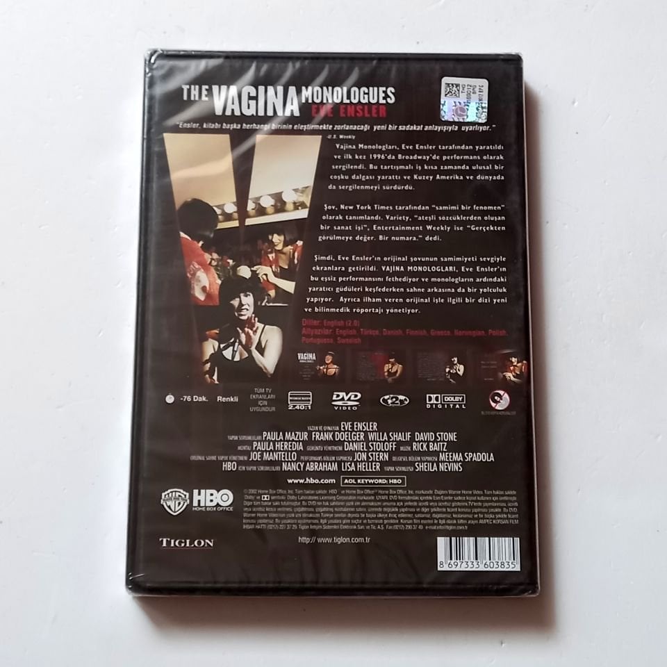 THE VAGINA MONOLOGUES - EVE ENSLER - STAND-UP - DVD AMBALAJINDA SIFIR