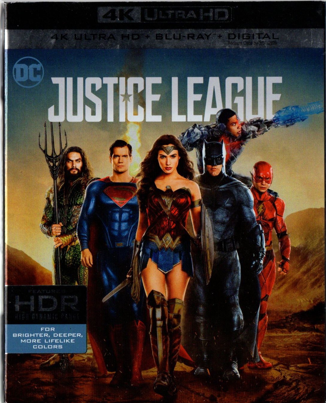 JUSTICE LEAGUE - ZACK SNYDER - 2 DİSK 4K ULTRA HD + BLU-RAY 2.EL TÜRKÇE ALTYAZI YOKTUR